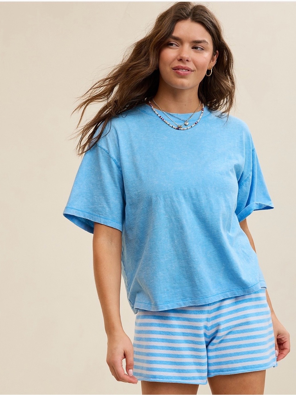 Aerie Relaxed T-Shirt in Moody Blues